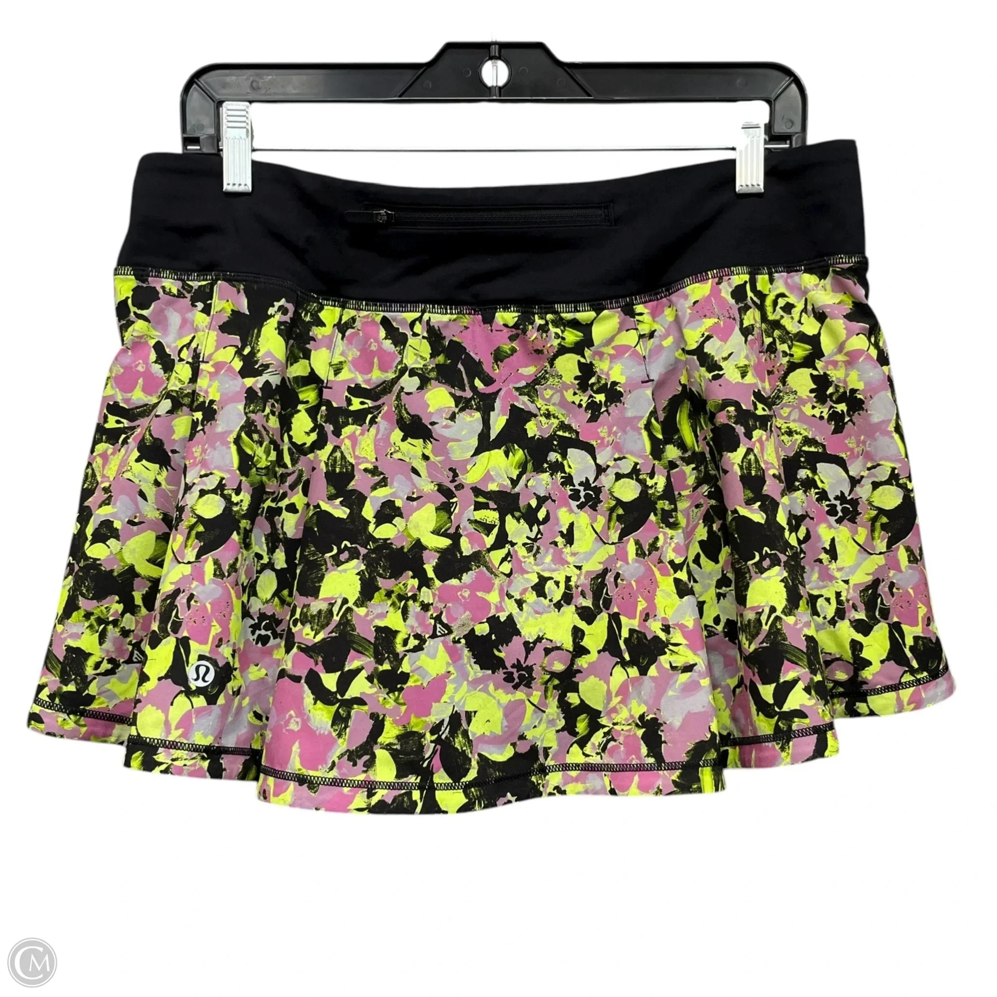 Athletic Skort By Lululemon In Pink & Yellow, Size: 10 - Image 4