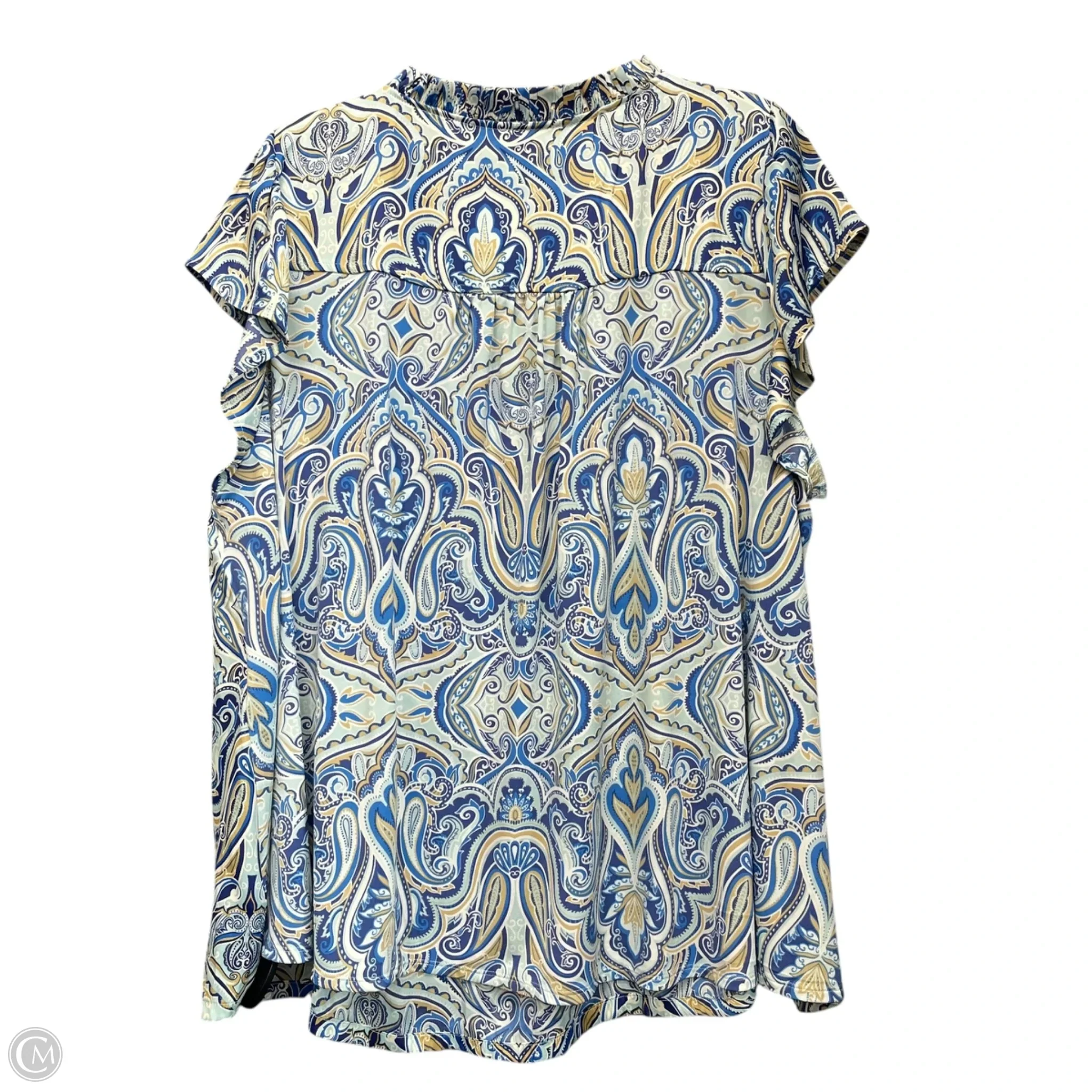 Blouse Short Sleeve By Lane Bryant In Blue, Size: 4x - Image 3