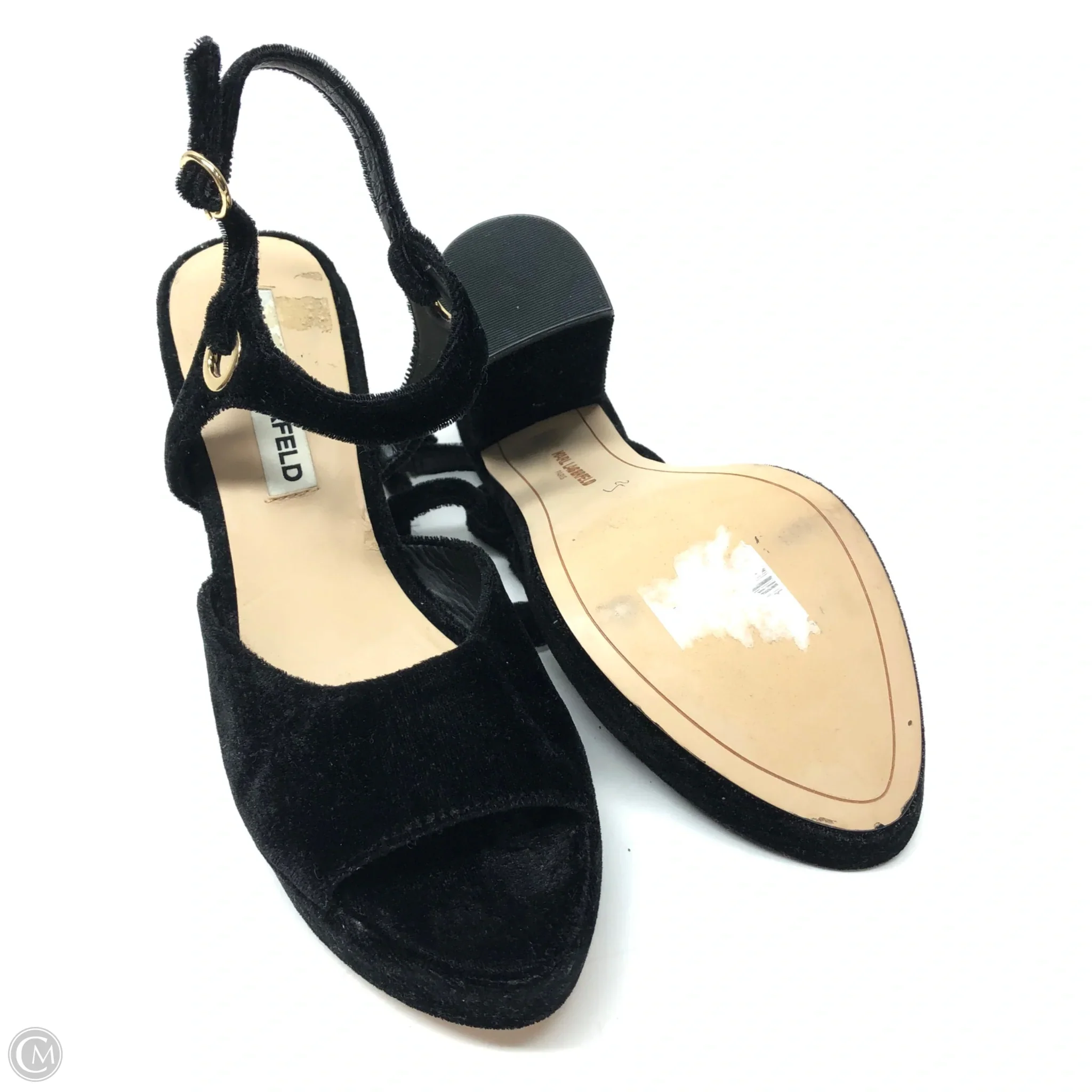 Sandals Designer By Karl Lagerfeld In Black, Size: 7 - Image 3