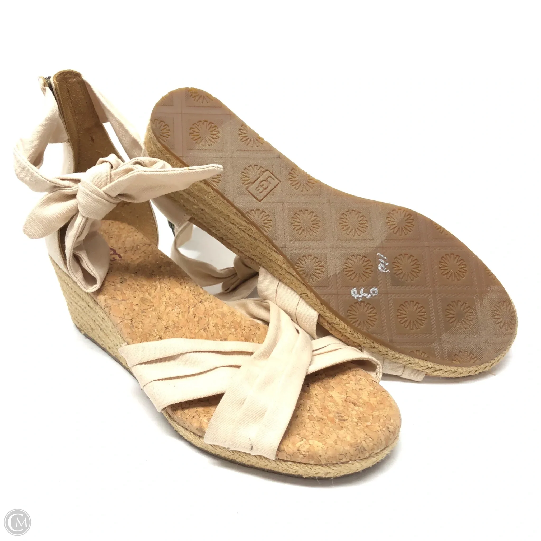 Sandals Designer By Ugg In Cream, Size: 10 - Image 3