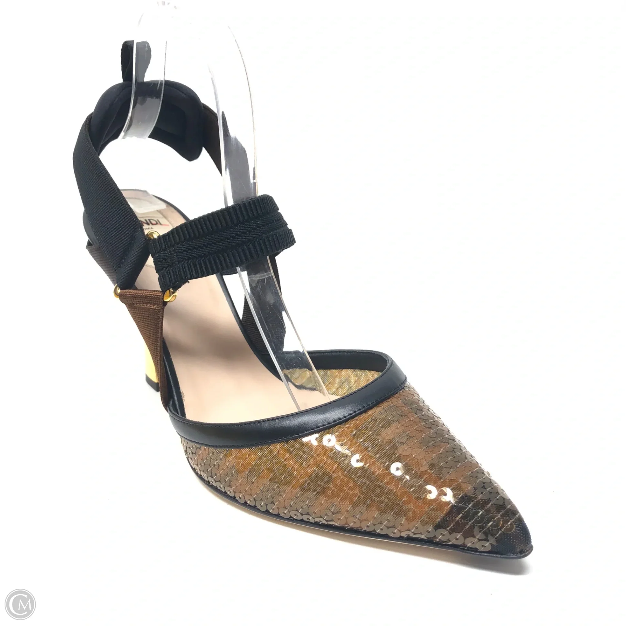 Shoes Luxury Designer By Fendi In Black & Brown, Size: 10.5 - Image 3