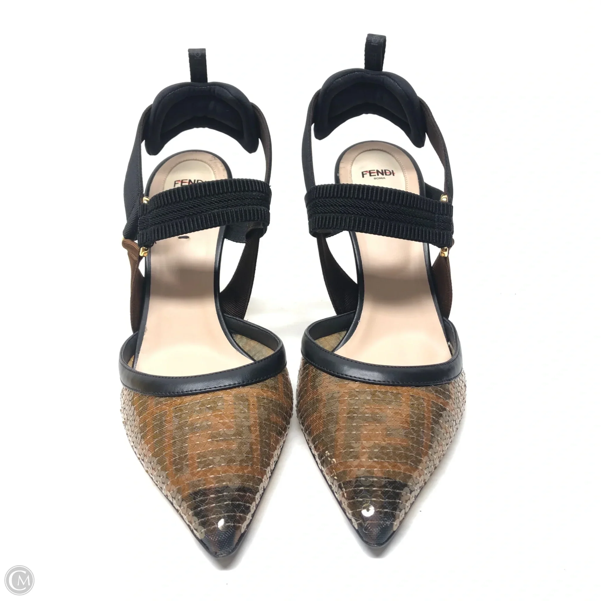 Shoes Luxury Designer By Fendi In Black & Brown, Size: 10.5 - Image 4