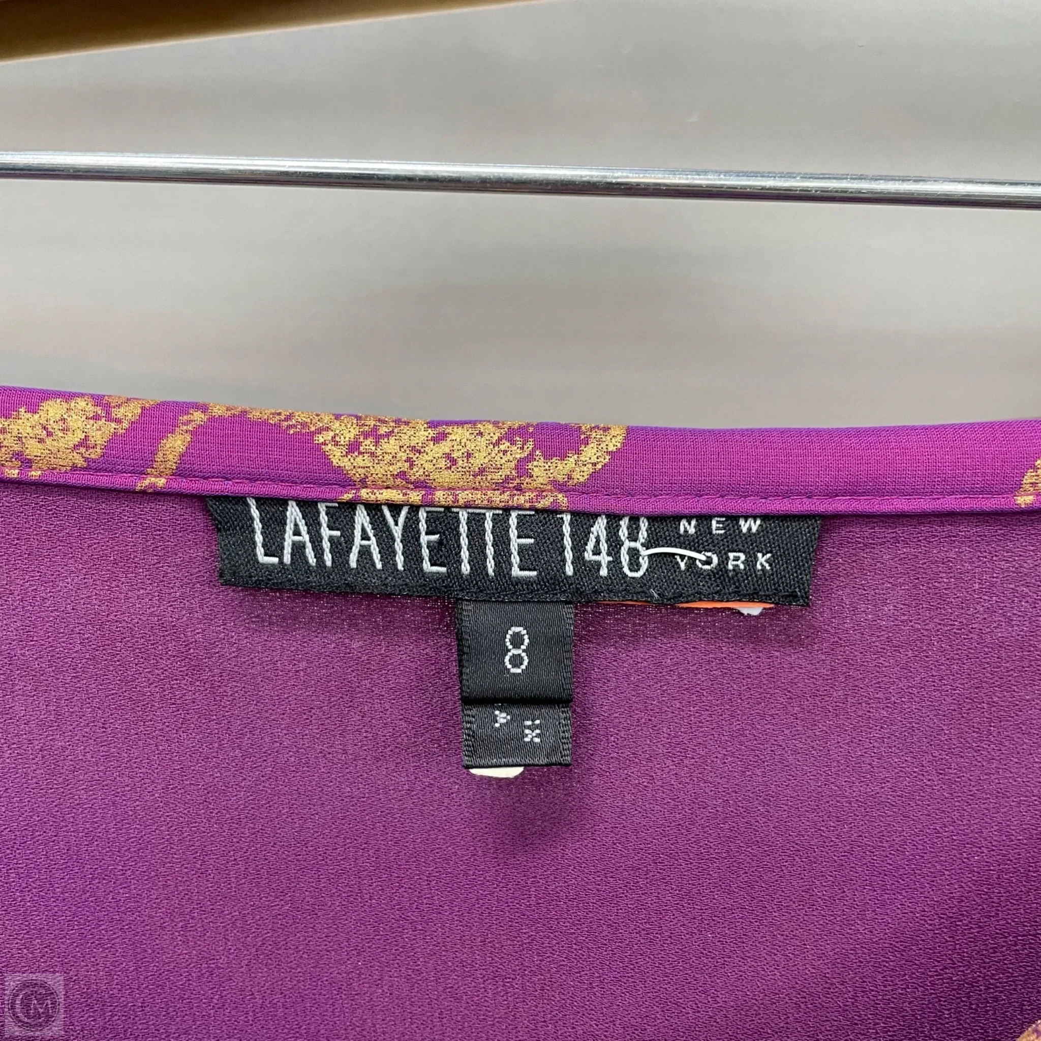 Skirt Designer By Lafayette 148 In Gold & Purple, Size: 8 - Image 3